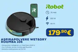 Euronics Robot aspirapolvere wet&dry roomba 105 offerta
