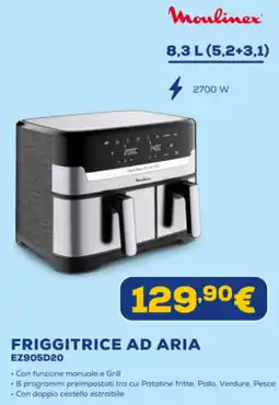 Euronics Moulinex FRIGGITRICE AD ARIA EZ905D20 offerta