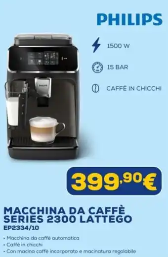 PHILIPS MACCHINA DA CAFFÈ SERIES 2300 LATTEGO EP2334/10