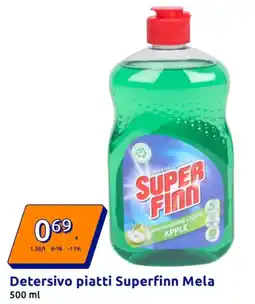 Action Detersivo piatti Superfinn Mela offerta