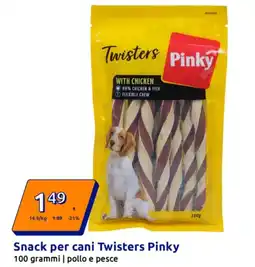 Action Snack per cani Twisters Pinky offerta