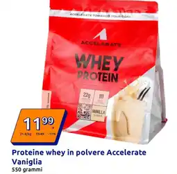 Action Proteine whey in polvere Accelerate Vaniglia offerta
