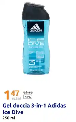 Action Gel doccia 3-in-1 Adidas Ice Dive offerta