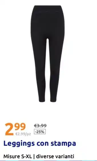 Action Leggings con stampa offerta