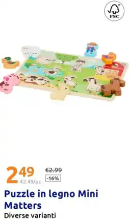 Action Puzzle in legno Mini Matters offerta