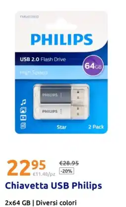 Action Chiavetta USB Philips offerta