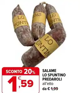 Iperal Salame lo spuntino predaroli offerta