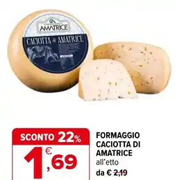 Iperal Formaggio caciotta di amatrice offerta
