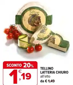 Iperal Tellino latteria chiuro offerta