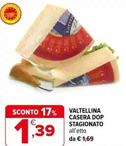 Iperal Valtellina casera dop stagionato offerta