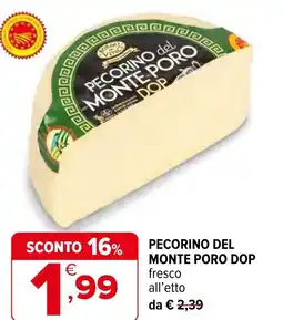 Iperal Pecorino del monte poro dop fresco offerta