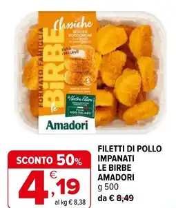 Iperal Filetti di pollo impanati le birbe AMADORI offerta