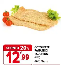 Iperal Cotolette panate di tacchino offerta