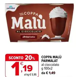 Iperal Coppa malù parmalat al cioccolato offerta