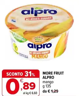 Iperal More fruit alpro mango offerta