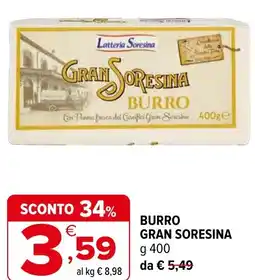 Iperal Burro gran soresina offerta