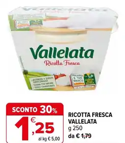 Iperal Ricotta fresca VALLELATA offerta