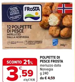 Iperal Polpette di pesce frosta merluzzo dalla norvegia offerta