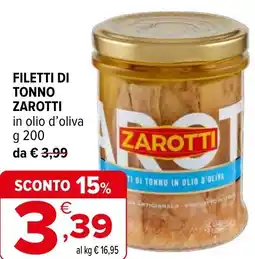 Iperal Filetti di tonno zarotti in olio d'oliva offerta