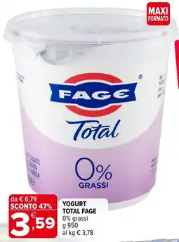 Iperal Yogurt total fage 0% grassi offerta