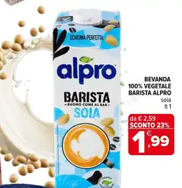 Iperal Bevanda 100% vegetale barista ALPRO offerta