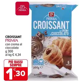 Iperal Croissant primia con crema al cioccolato offerta