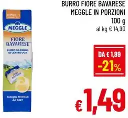 A&O Burro fiore bavarese meggle in porzioni offerta