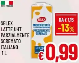 A&O Selex latte uht parzialmente scremato italiano offerta