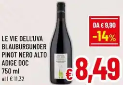 A&O Le vie dell'uva blauburgunder pinot nero alto adige doc offerta