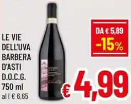 A&O Le vie dell'uva barbera d'asti d.o.c.g. offerta