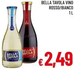 A&O Bella tavola vino rosso/bianco offerta