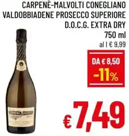 A&O Carpenè-malvolti conegliano valdobbiadene prosecco superiore d.o.c.g. extra dry offerta