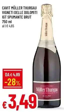 IperFamila Cavit müller thurgau vigneti delle dolomiti igt spumante brut offerta