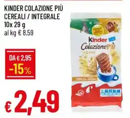 IperFamila I canestrellini della lanterna delizie in kinder colazione più cereali / integrale offerta