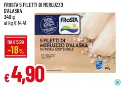 IperFamila Frosta 5 filetti di merluzzo d'alaska offerta