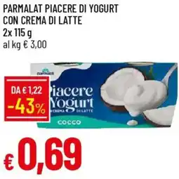 IperFamila Parmalat piacere di yogurt con crema di latte offerta
