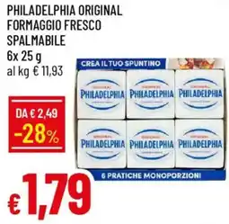 IperFamila Philadelphia original formaggio fresco spalmabile offerta