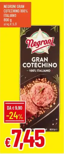 IperFamila Negroni gran cotechino 100% italiano offerta