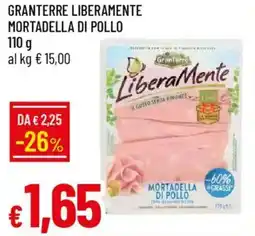 IperFamila Granterre liberamente mortadella di pollo offerta