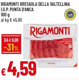 IperFamila Rigamonti bresaola della valtellina i.g.p. punta d'anca offerta