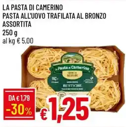 IperFamila La pasta di camerino pasta all'uovo trafilata al bronzo assortita offerta