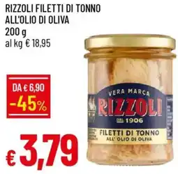 IperFamila Rizzoli filetti di tonno all'olio di oliva offerta