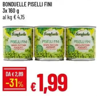 IperFamila Bonduelle piselli fini offerta