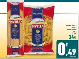 Conad Pasta di semola DIVELLA formati normali offerta