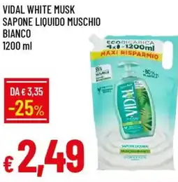 IperFamila Vidal white musk sapone liquido muschio bianco offerta
