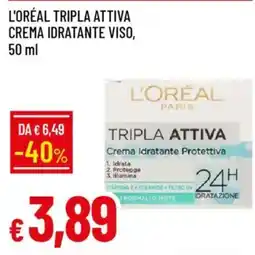 IperFamila L'oréal tripla attiva crema idratante viso offerta