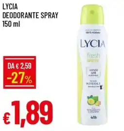 IperFamila Lycia deodorante spray offerta