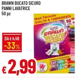 IperFamila Brawn bucato sicuro panni lavatrice 50 pz offerta