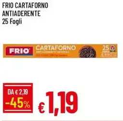 IperFamila Frio cartaforno antiaderente 25 fogli offerta
