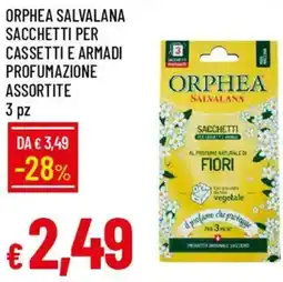 IperFamila Orphea salvalana sacchetti per cassetti e armadi profumazione assortite 3 pz offerta